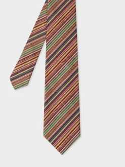 Cravate en soie Paul Smith Signatures Rayure 8cm