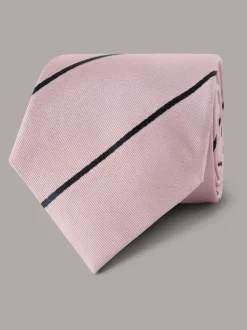 Cravate Hawes & Curtis Repp à rayures roses
