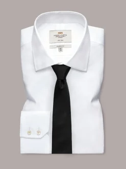 Cravate Hawes & Curtis unie Repp noire