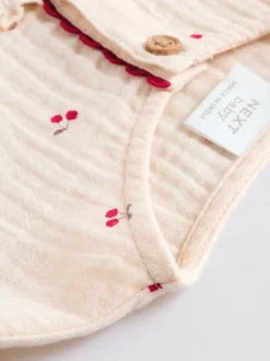Cream/ cerise rouge - Hauts et Pantalons bébé à Manches longues Ensemble 2 pièces (0mois-2ans)