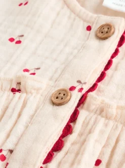 Cream/ cerise rouge - Hauts et Pantalons bébé à Manches longues Ensemble 2 pièces (0mois-2ans)