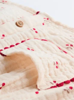 Cream/ cerise rouge - Hauts et Pantalons bébé à Manches longues Ensemble 2 pièces (0mois-2ans)