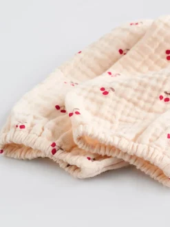 Cream/ cerise rouge - Hauts et Pantalons bébé à Manches longues Ensemble 2 pièces (0mois-2ans)