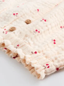 Cream/ cerise rouge - Hauts et Pantalons bébé à Manches longues Ensemble 2 pièces (0mois-2ans)