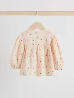Cream/ cerise rouge - Hauts et Pantalons bébé à Manches longues Ensemble 2 pièces (0mois-2ans)