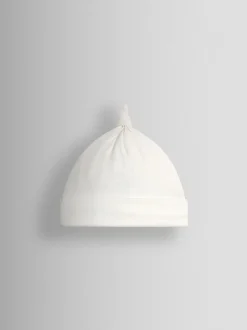 Cream Pretty Bow - Chapeau bébé JoJo Maman Bébé en coton biologique appliqué