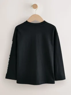 Creeper noir - T-shirt Minecraft à manches longues (3-16ans)