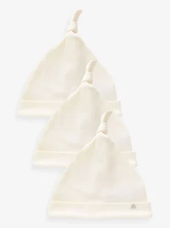 Crème - 100% coton Cravate Top Chapeaux Bébé 3 Lot (0-12mois)