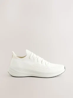 Crème - Baskets en maille