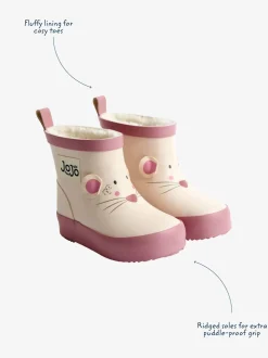 Crème - Bottes de pluie JoJo Maman Bébé imprimées courtes