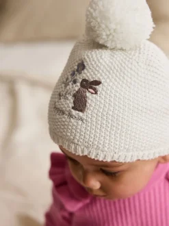 Crème - Chapeau Personnage lapin brodé Bébé (0mois-2ans)