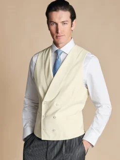 Crème - Charles Tyrwhitt costume Morning V2 ajustable : gilet