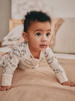 Crème - Combinaison de nuit bébé sans pieds zippée Family Two Way (0-18mois)