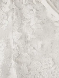 Crème - Couverture Monsoon Lola en dentelle à manches courtes