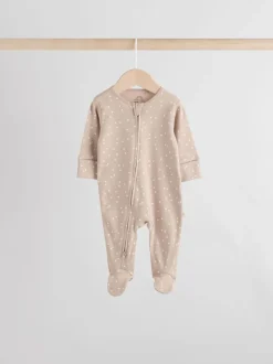 Crème - Dors-bien bébé à fermeture éclair bidirectionnelle (0-2ans)