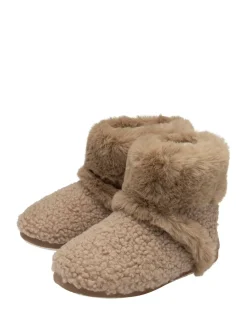 Crème - Dunlop Bootee Pom Pom Faux Chaussons