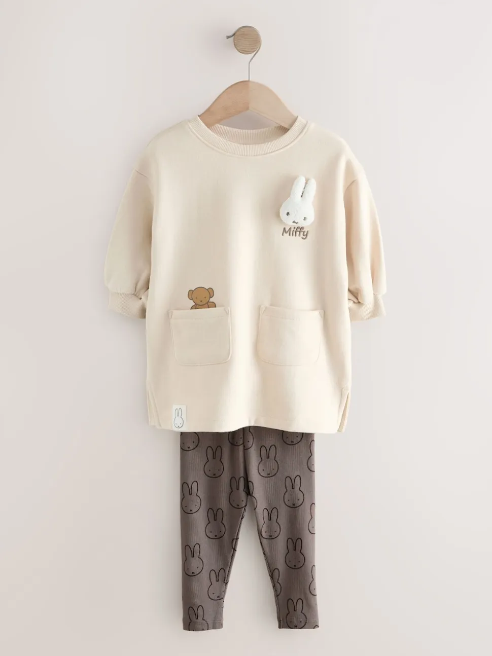 Crème - Ensemble Miffy Robe sweat et legging (3mois-7ans)