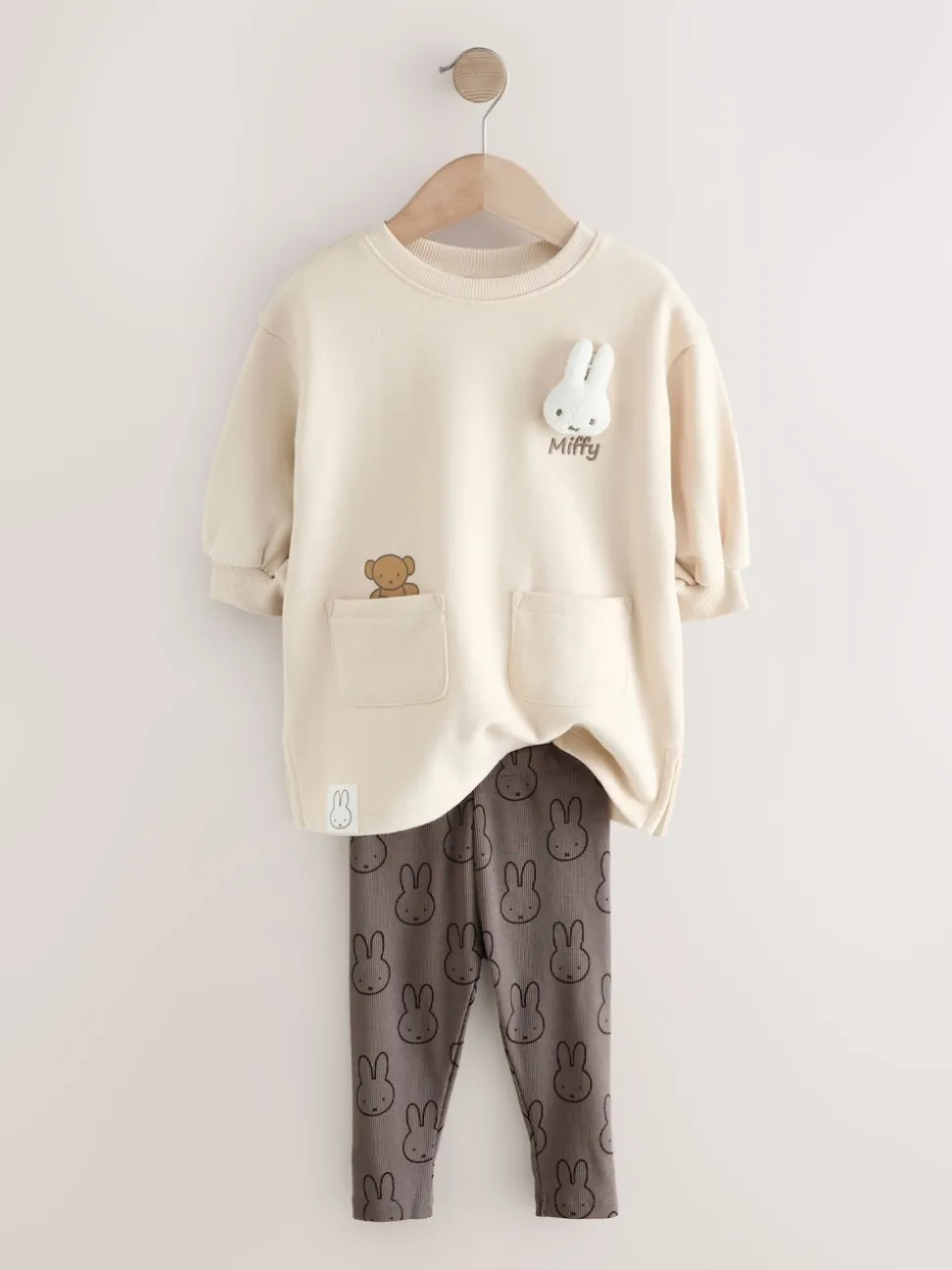 Crème - Ensemble Miffy Robe sweat et legging (3mois-7ans)