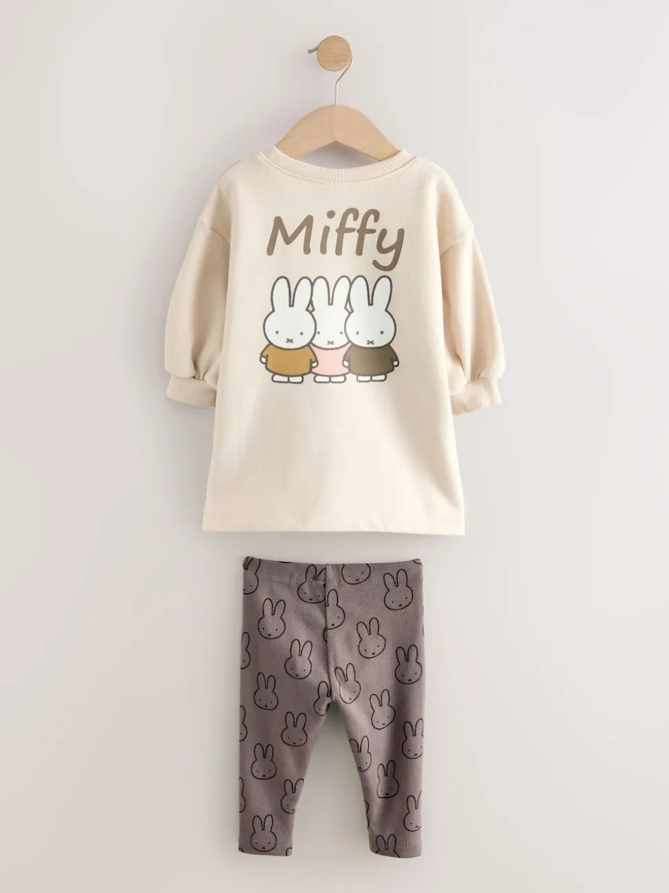 Crème - Ensemble Miffy Robe sweat et legging (3mois-7ans)