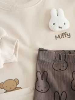 Crème - Ensemble Miffy Robe sweat et legging (3mois-7ans)
