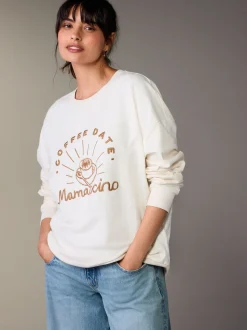 Crème - Ensemble sweat-shirt de grossesse court