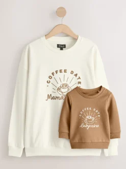 Crème - Ensemble sweat-shirt de grossesse court