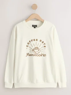 Crème - Ensemble sweat-shirt de grossesse court