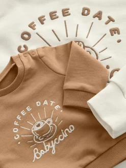 Crème - Ensemble sweat-shirt de grossesse court