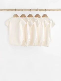 Crème - Essential Baby Manches courtes Bodysuits 5 Pack