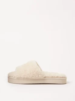 Crème - Lipsy Chaussons de nuit à plateforme en fausse fourrure