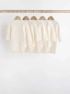 Crème - Lot de bodys à manches longues Essential Baby 5