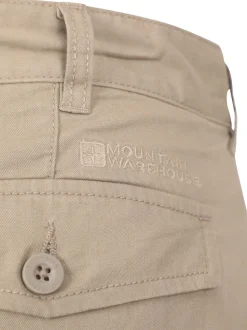 Crème - Mountain Warehouse Mens Lakeside 100% Cotton Cargo Shorts