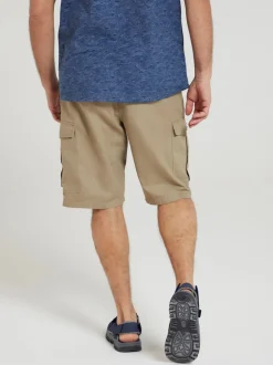 Crème - Mountain Warehouse Mens Lakeside 100% Cotton Cargo Shorts