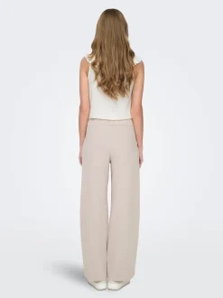 Crème - Pantalon JDY large