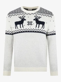 Crème - Pull The Little Tailor à motif jacquard et renne de Noël