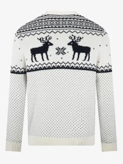 Crème - Pull The Little Tailor à motif jacquard et renne de Noël