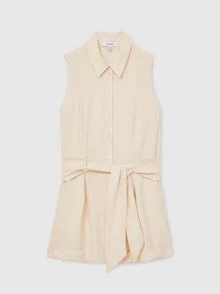 Crème - Reiss Millie Ceinturé Beach Cover-Up Combinaison