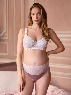 Crème - Soutien-gorge d’allaitement Seraphine Emelia noir à armatures en dentelle