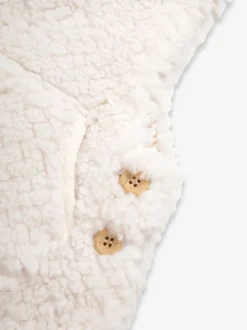 Crème - The Little Tailor Ensemble salopette et body en polaire sherpa épaisse bébé