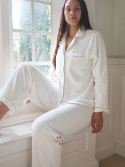 Crème - The Little Tailor Pyjama de Noël en velours doux de luxe