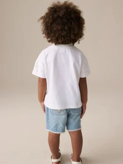 Crème - T-shirt 100% coton Daisy à manches courtes (3mois-7ans)