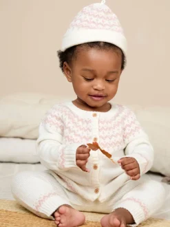 Crème Fair Isle - Ensemble JoJo Maman Bébé 3pièces en maille