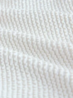 Crème froissée - Maillot de bain Nœud à encolure dégagée avec contrôle du ventre