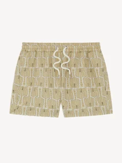Crème Imprimé Palmeira - Shorts de bain Frescobol Carioca Rio