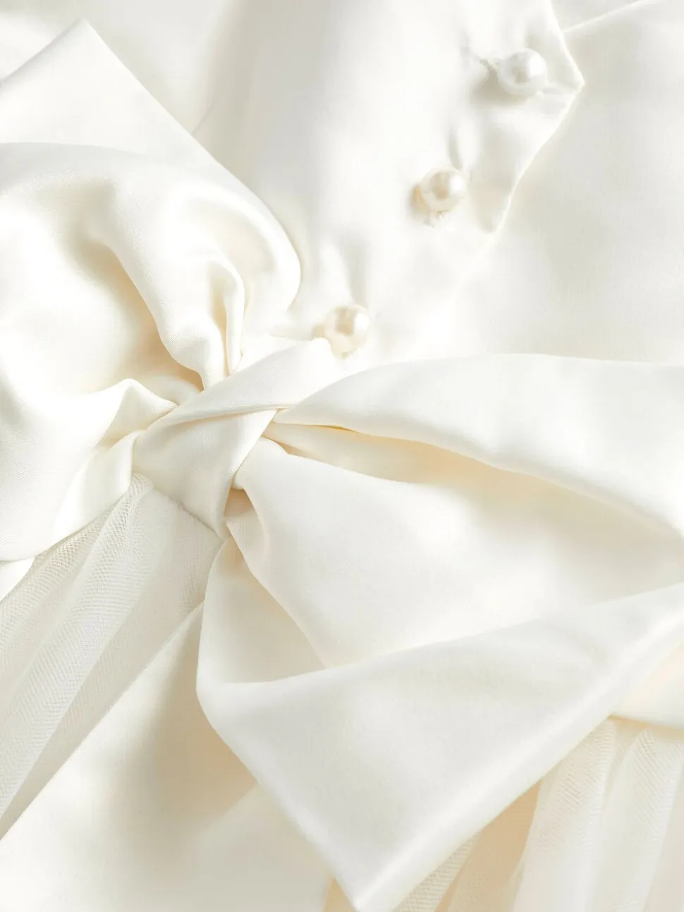 Crème ivoire - Robe Nœud pour Fille Fleurie (3mths-16yrs)