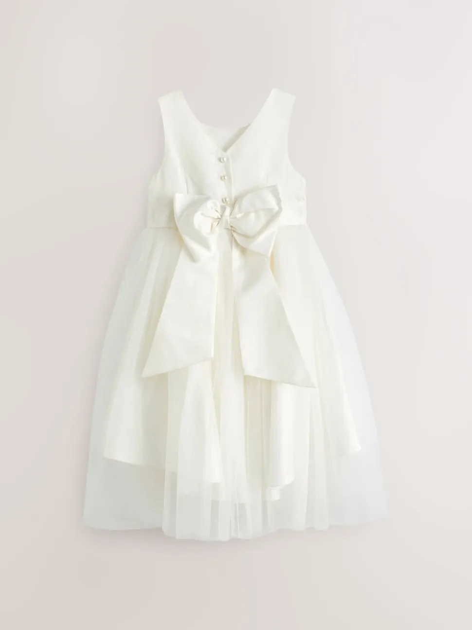 Crème ivoire - Robe Nœud pour Fille Fleurie (3mths-16yrs)