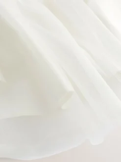 Crème ivoire - Robe Nœud pour Fille Fleurie (3mths-16yrs)