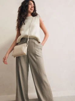 Crème ivoire - Sac à bandoulière en cuir