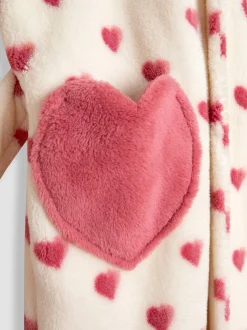 Crème motif cœur - Peignoir JoJo Maman Bébé