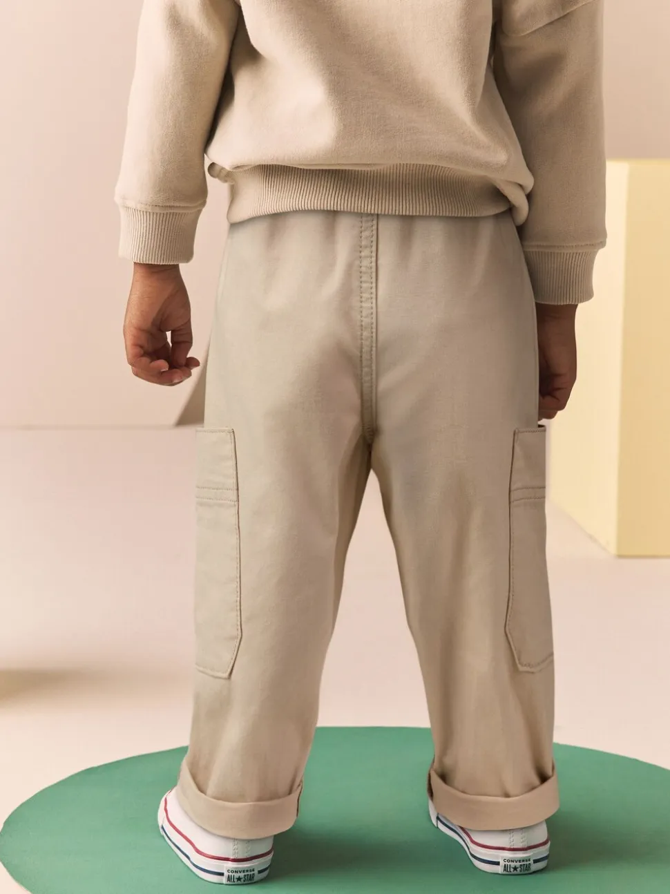 Crème neutre - Pantalon à enfiler avec poche latérale (3mois7ans)